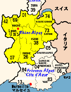 france-Alps-map-南側