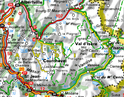 France-Vanoise-Map