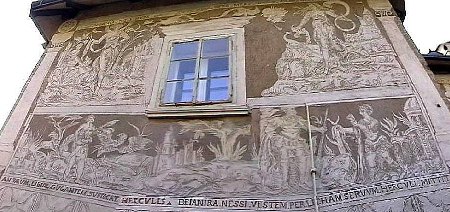 Althofenアルトーフェンの見事な壁絵