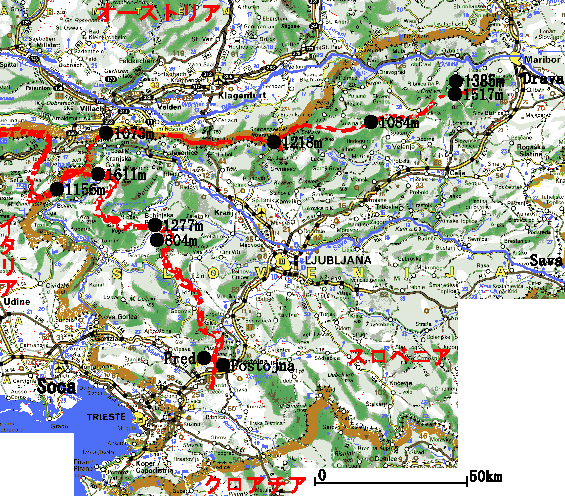 スロベニアmap