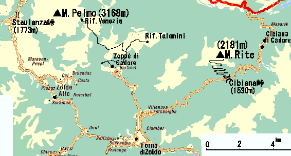 Zoppe di Cadoretmap