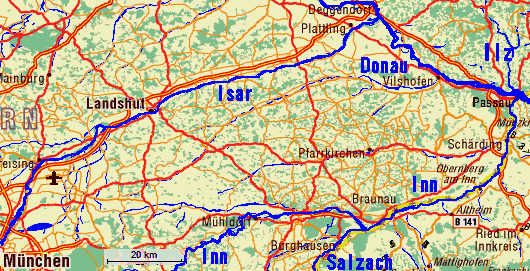 munchen-passau-map