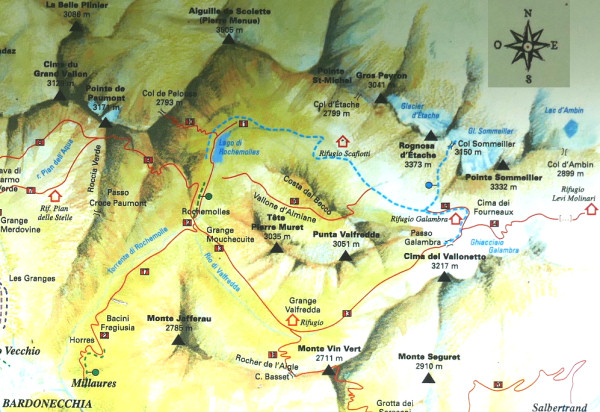 Rochemolles-Colle Sommeiller-Map