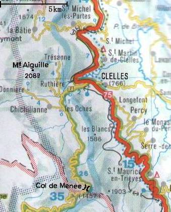 ClellesとMt.Aiguilleの山周辺